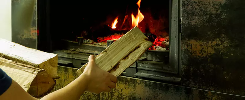 Wood Stove Heat Resistant Wall Repair in Sherbrooke, Quebec