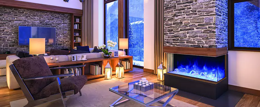 Dynamic Flame Color Fireplace Installation in Sherbrooke, QC